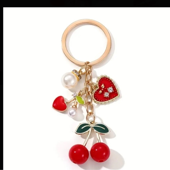 Red Cherry Keychain - Picture 3 of 3